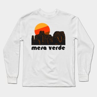 Retro Mesa Verde ))(( Tourist Souvenir National Park Design Long Sleeve T-Shirt